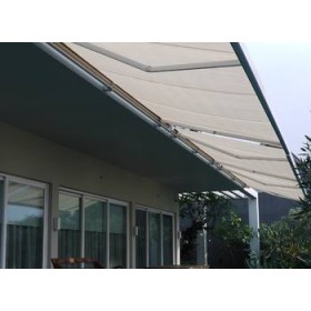 Retractable Awning Patio Cover Full Cassette 5.0m x 3m Motorised Beige